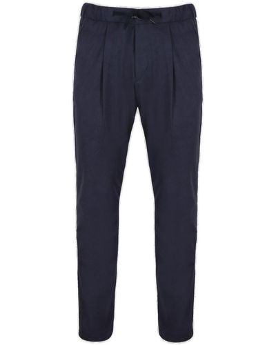 Herno Pleated Drawstring Trousers - Blue