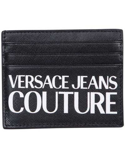 Versace Logo-print Leather Cardholder - Black