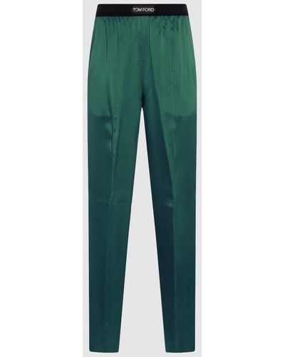 Tom Ford Silk Trousers - Green