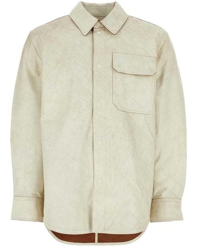 Helmut Lang Chalk Leather Shirt - White