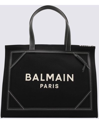 Balmain Cotton Tote Bag - Black