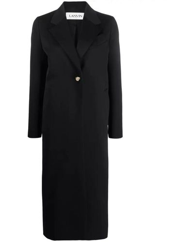 Lanvin Black Single-breasted Tailored Coat