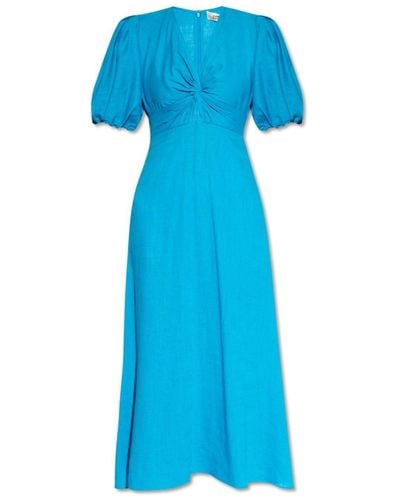 Diane von Furstenberg Majorie V-neck Gathered Dress - Blue