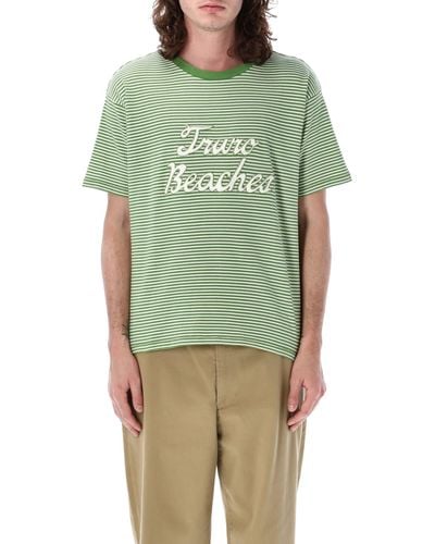 Bode Truro Stripes T-Shirt - Green