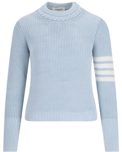 Thom Browne '4-bar' Sweater - Blue