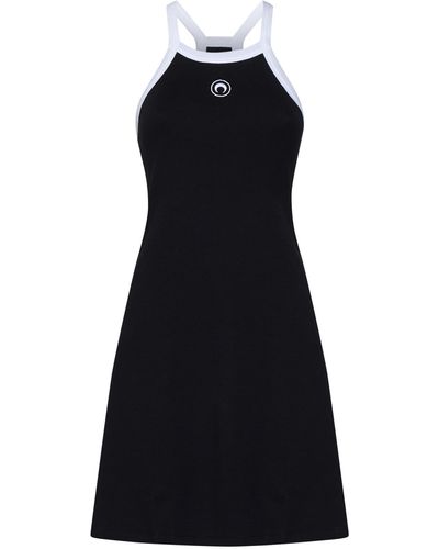 Marine Serre Organic Cotton Mini Dress - Black
