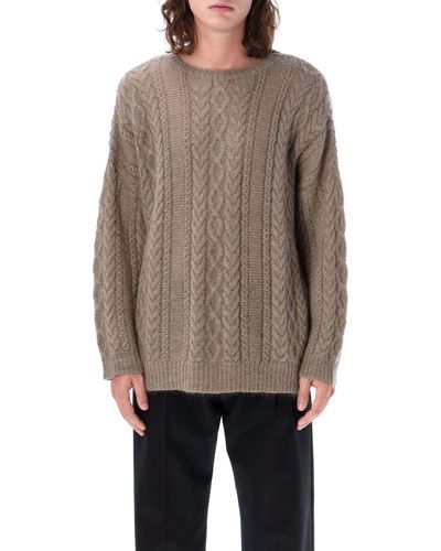 Undercover Cable Knit Jumper - Grey