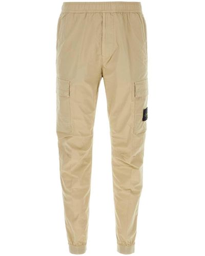 Stone Island Stretch Cotton Cargo Pant - Natural