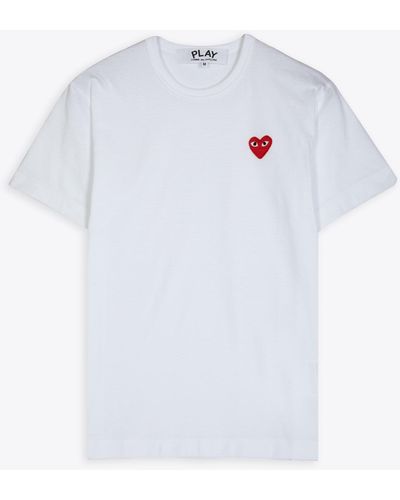 COMME DES GARÇONS PLAY Brand Appliqué Crewneck Cotton-jersey T-shirt Xx - White