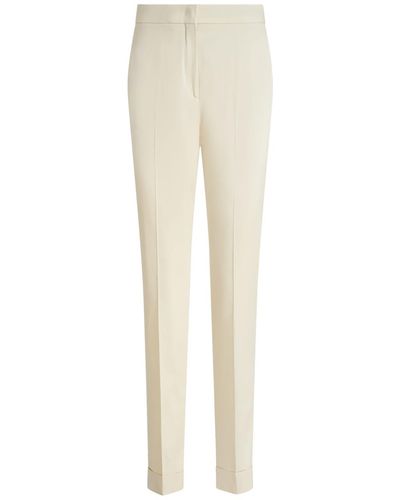 Etro Cropped Stretch Trousers - White