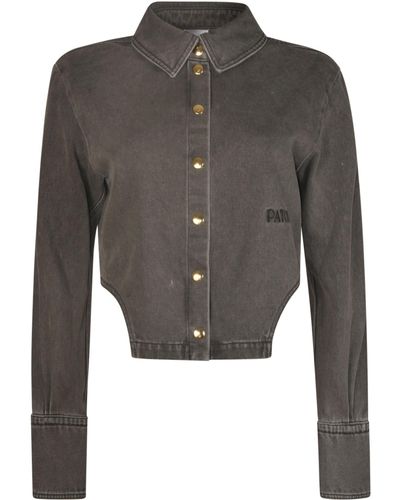 Patou Cropped Denim Jacket - Grey
