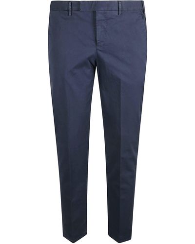 PT Torino Slim Fit Plain Trousers - Blue
