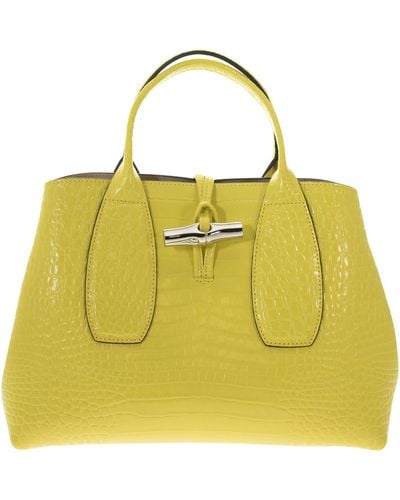 Longchamp Roseau - Hand Bag M - Yellow