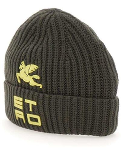 Etro Wool Knitted Hat - White