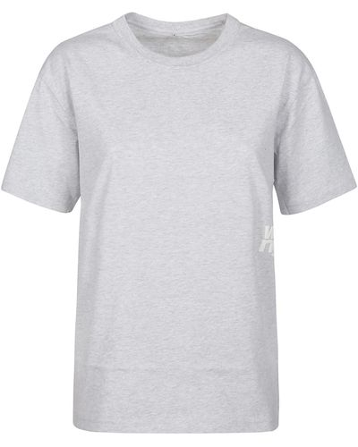 T By Alexander Wang Puff Logo Bound Neck Essential T-Shirt - White