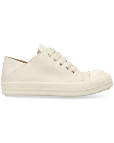 Rick Owens Round-Toe Low-Top Trainers - Natural