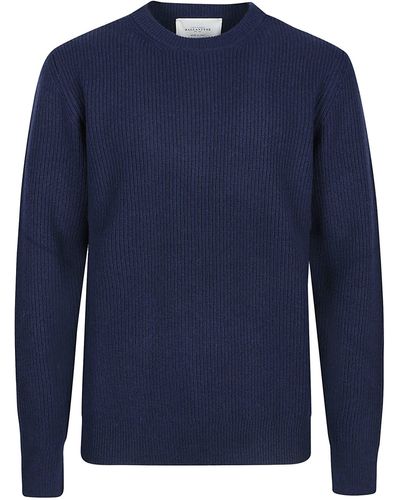 Ballantyne Round Neck Sweater - Blue