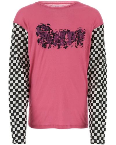 ERL Fuchsia Cotton T-Shirt - Pink