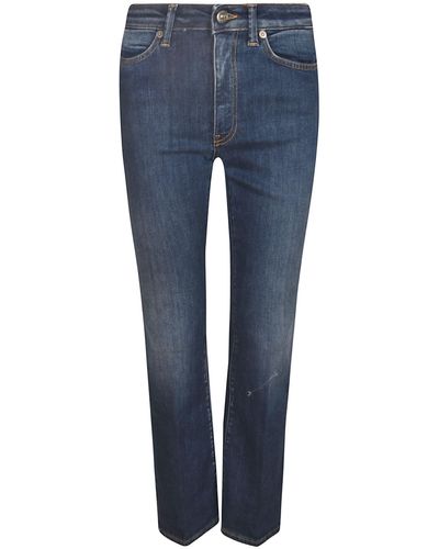 Dondup Button Fitted Skinny Jeans - Blue