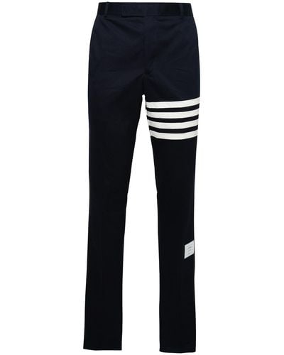 Thom Browne Blue Cotton Pants