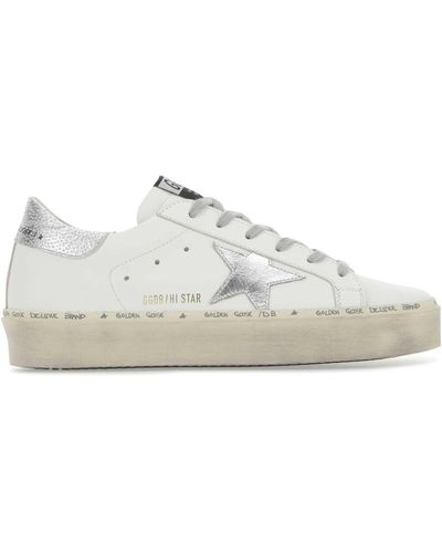 Golden Goose Leather Hi Star Trainers - White