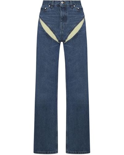 Y. Project Cut-out Jeans - Blue