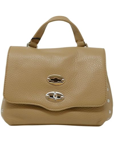 Zanellato 068010-0050000-Z0260 Postina Daily Giorno Baby Cappuccino Leather Handbag - Natural