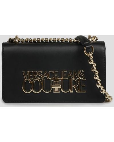 Versace Logo Lock Clutch - Black