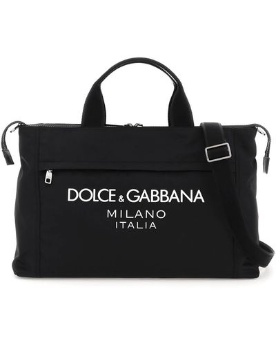 Dolce & Gabbana Logoed Duffel Bag - Black
