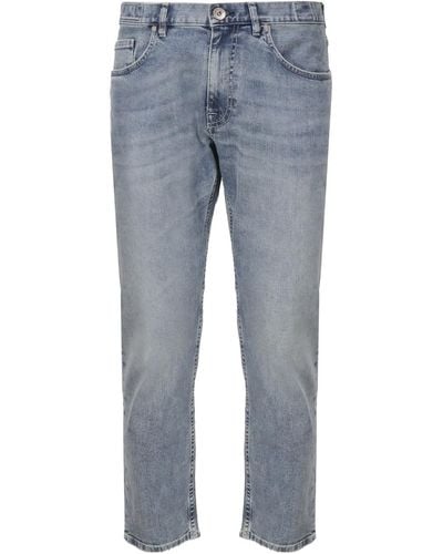 Eleventy Mid-Rise Tapered Jeans - Blue