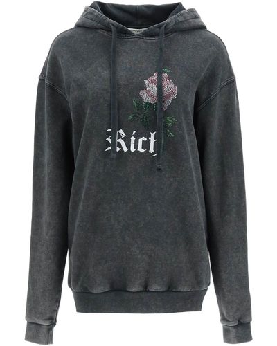 Alessandra Rich Let's Kiss Hoodie - Gray