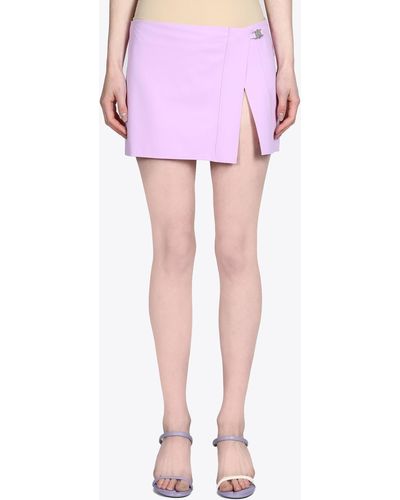 1017 ALYX 9SM Rea Skirt Lilac Lycra Mini Skirt With Front Vent - Rea Skirt - Multicolor
