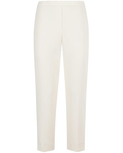 Theory Treeca Pull-On Tailored Trousers - White