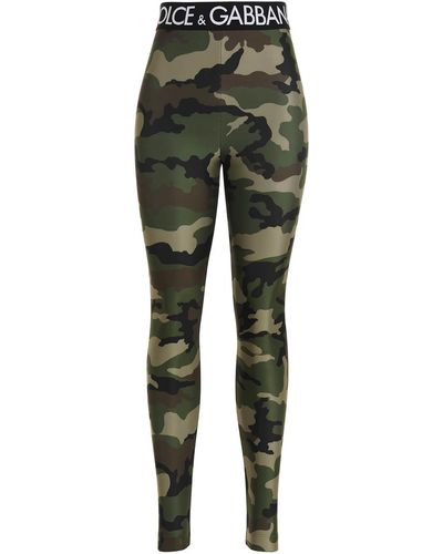 Dolce & Gabbana Camouflage leggings - Green