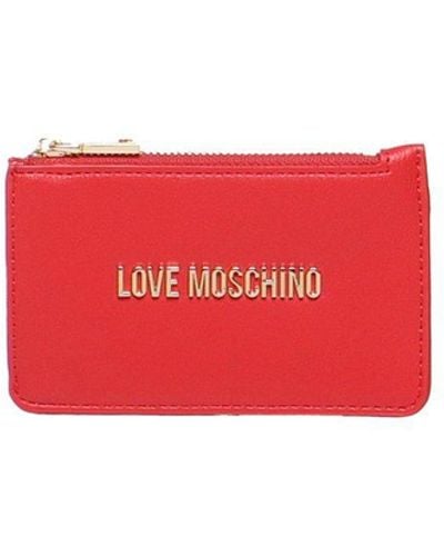 Love Moschino Logo Lettering Zipped Wallet - Red