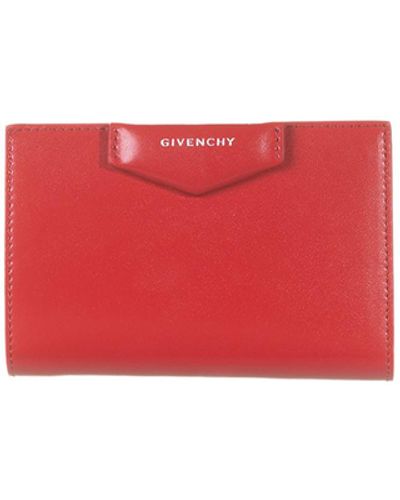 Givenchy Logo Printed Wallet - Red