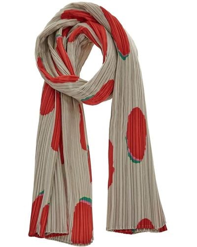 Pleats Please Issey Miyake Pleated Scarf - Red