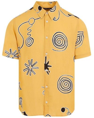 Jacquemus Arty Spiral Print Short-sleeve Shirt - Yellow