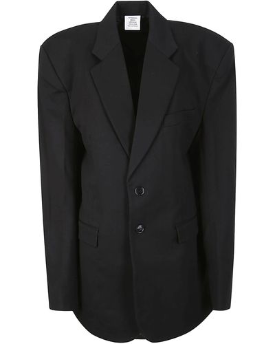 Vetements Jersey Tailored Jacket - Black