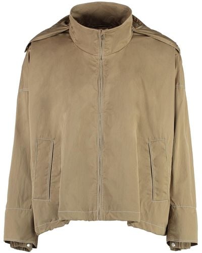 Bottega Veneta Technical Fabric Hooded Jacket - Natural
