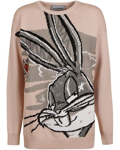 Iceberg Bugs Bunny Sweater - Gray