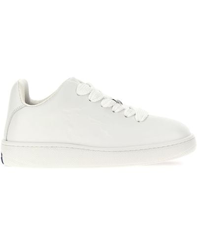 Burberry Plaque-embellished Leather Low-top Sneakers - White