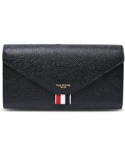 Thom Browne Black Grained Leather Wallet