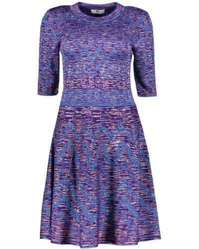 M Missoni Viscose Dress - Purple
