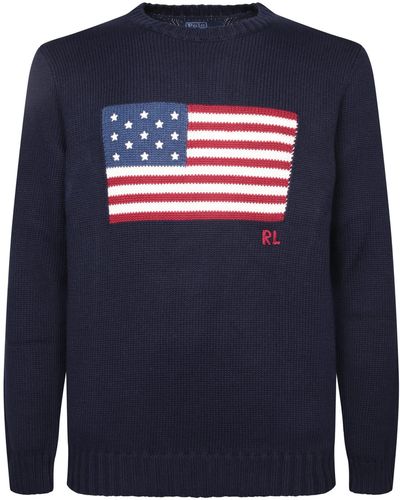Polo Ralph Lauren Print Flag Sweatshirt - Blue