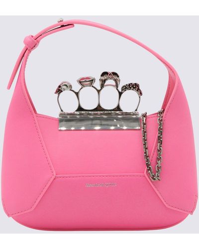 Alexander McQueen Leather Hobo Handle Bag - Pink