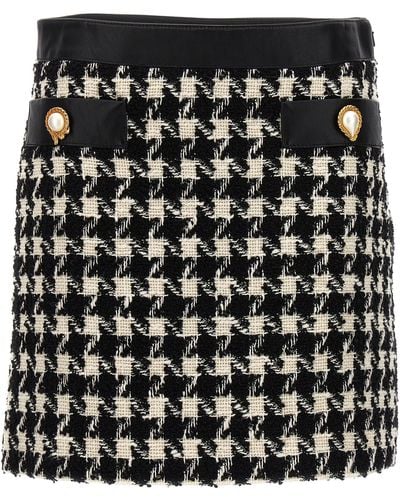 Moschino Houndstooth Skirt Skirts - Black