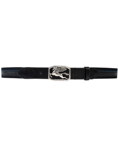 Etro Leather Belt - White