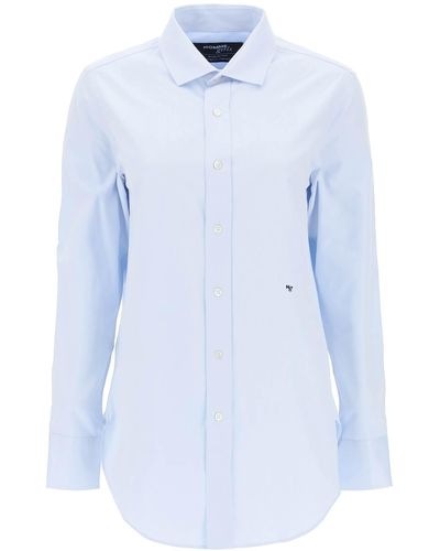 HOMMEGIRLS Cotton Twill Shirt - Blue
