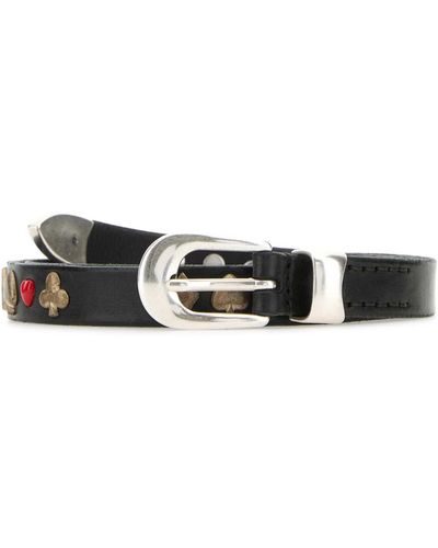 Our Legacy Leather Belt - White